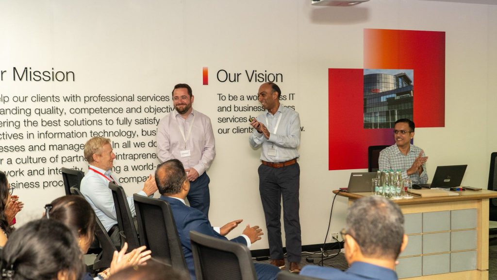 Martin Thornhill and Vivek Banga at CGI India